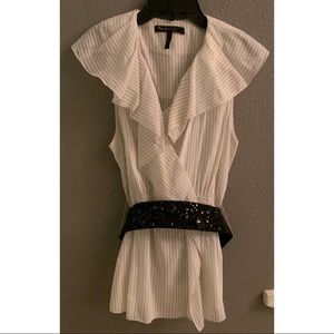 BCBGMAXAZRIA Blouse w/ Belt